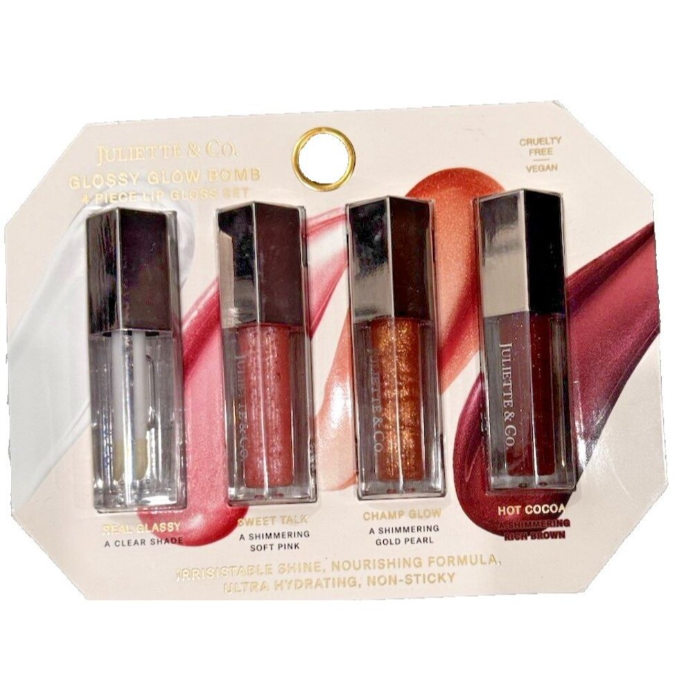 Juliette & Co Glossy Glow Bomb 4 Piece Lip Gloss Set